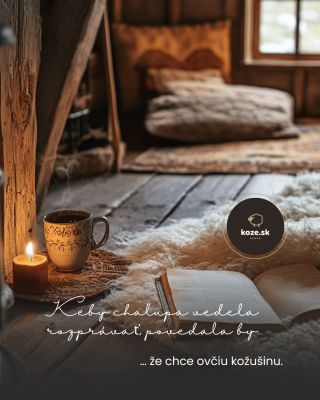 🕯️ Keby chalupa vedela rozprávať, povedala by… že chce ovčiu kožušinu. ⠀ Nie je to len dekorácia. Ovčia kožušina je symbol...
